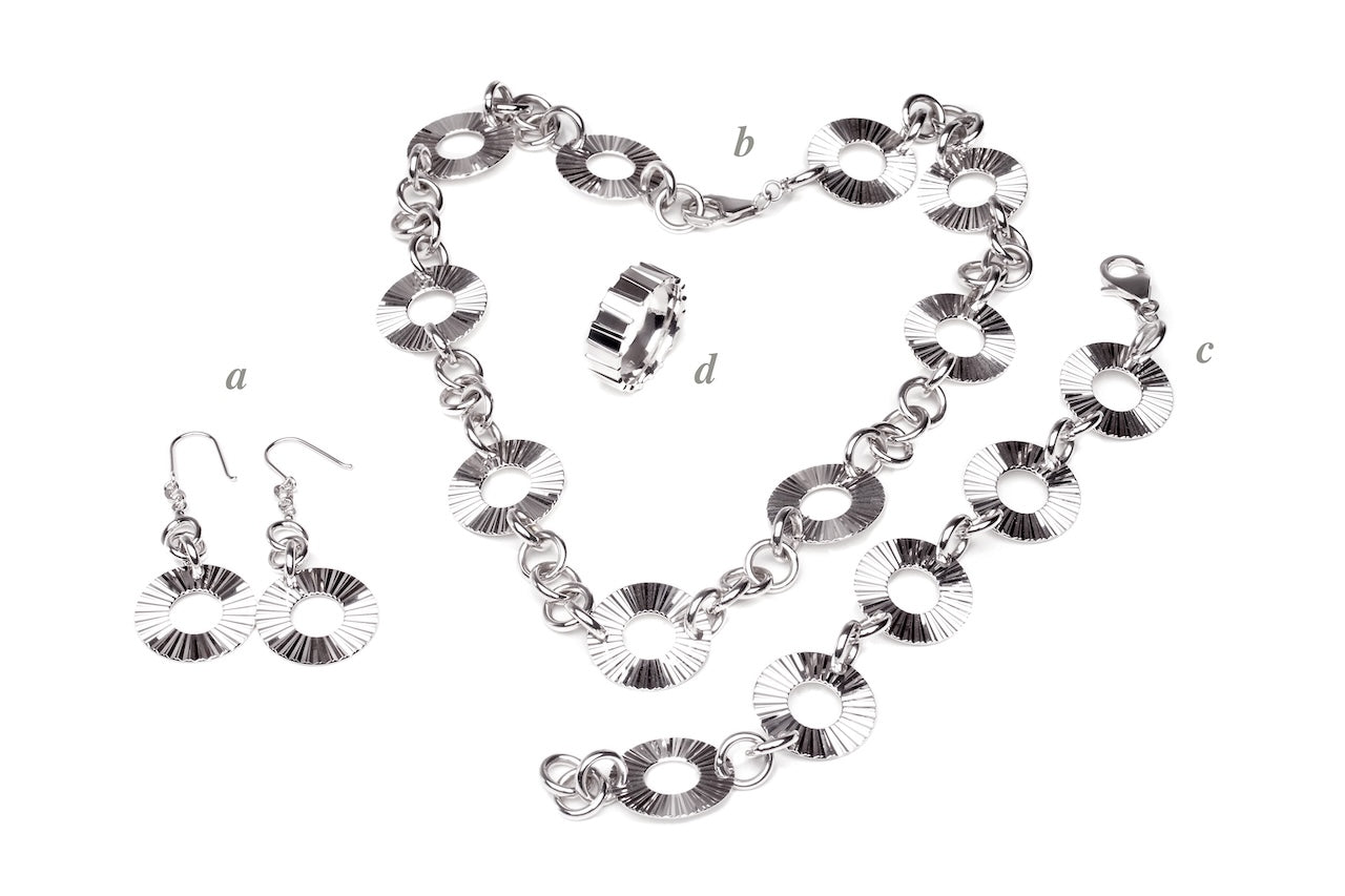 917 White Gold Sunburst Circular High-Jewellery Suite
