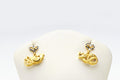 24K Pure Gold Dragon & Phoenix Heart Earrings