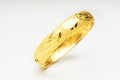 24K Pure Gold Phoenix & Heart Filigree Wide Band Ring