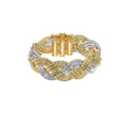 917 Two-Tone Yellow & White Gold Celestial Knot Braid Bracelet