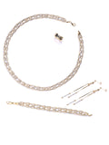 917 Two-Tone Yellow & White Gold Grecian Lattice Jewellery Suite