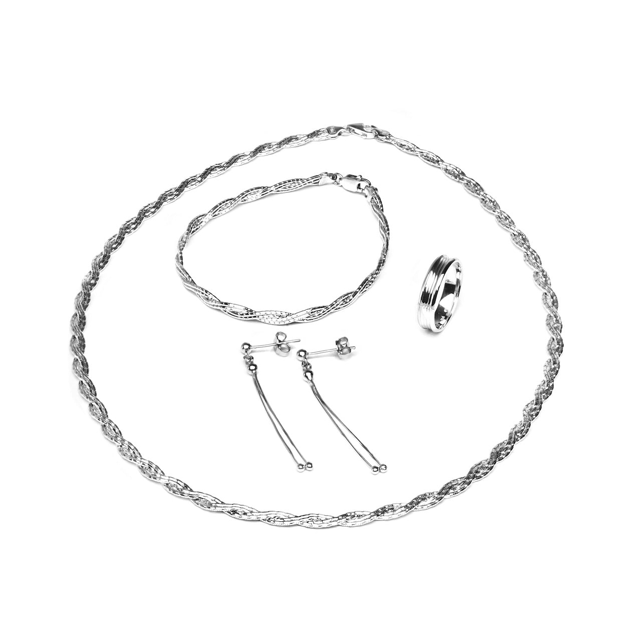 917 White Gold Helix Braid & Ribbed Architectural Suite