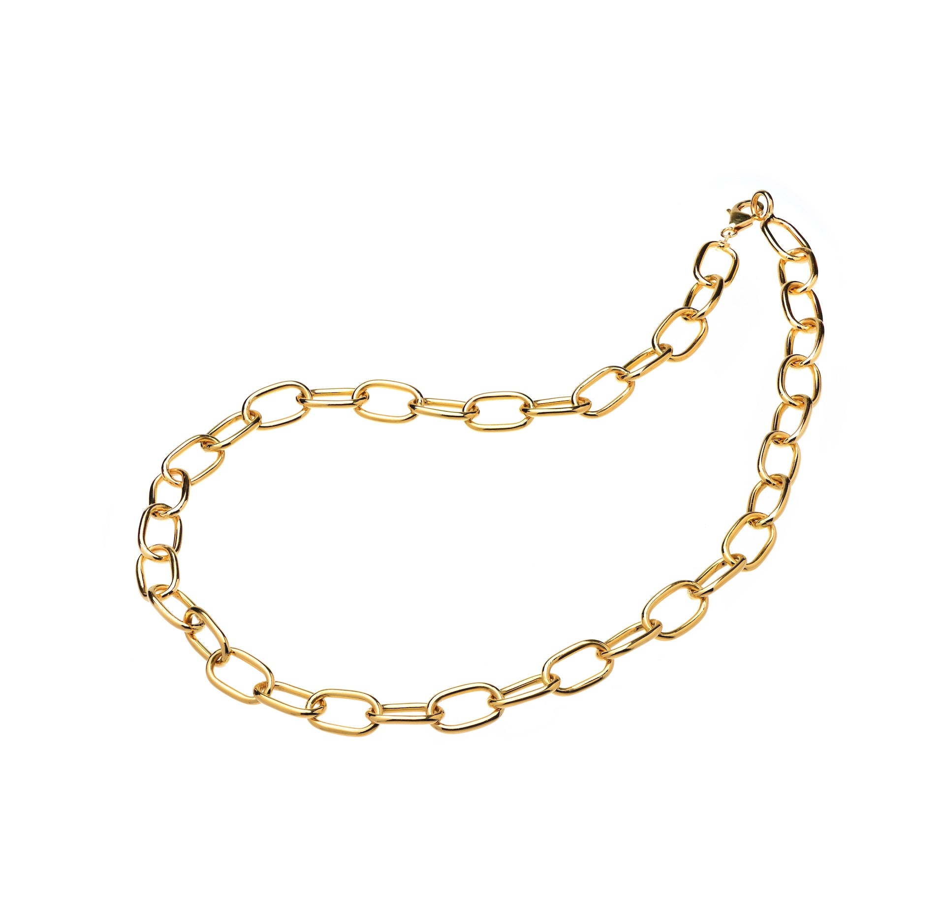 917 Yellow Gold Necklace-ECY-006-D4-(K-09)