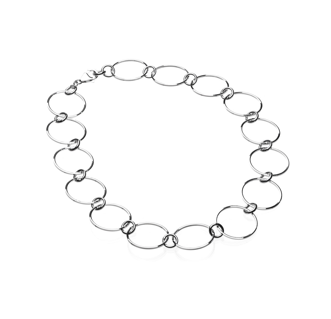 917 White Gold Necklace ECW-012-D4-(K12)