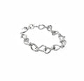 917 White Gold Sculptural Figure-Eight Statement Bracelet