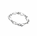 917 White Gold Sculptural Infinite Möbius Statement Bracelet