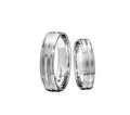 917 White Gold Wedding Rings Set B-21
