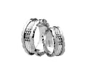 917 White Gold Wedding Rings Set E-06