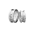 917 White Gold Wedding Rings Set E-10