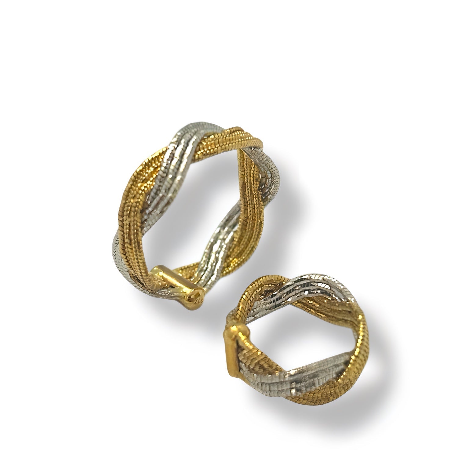 917 Yellow-White Gold Ring K-39