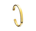 917 Yellow Gold Minimalist Solid Aura Open Cuff EB-001