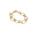 917 Yellow Gold Sculptural Oval Aurelian Link Bracelet