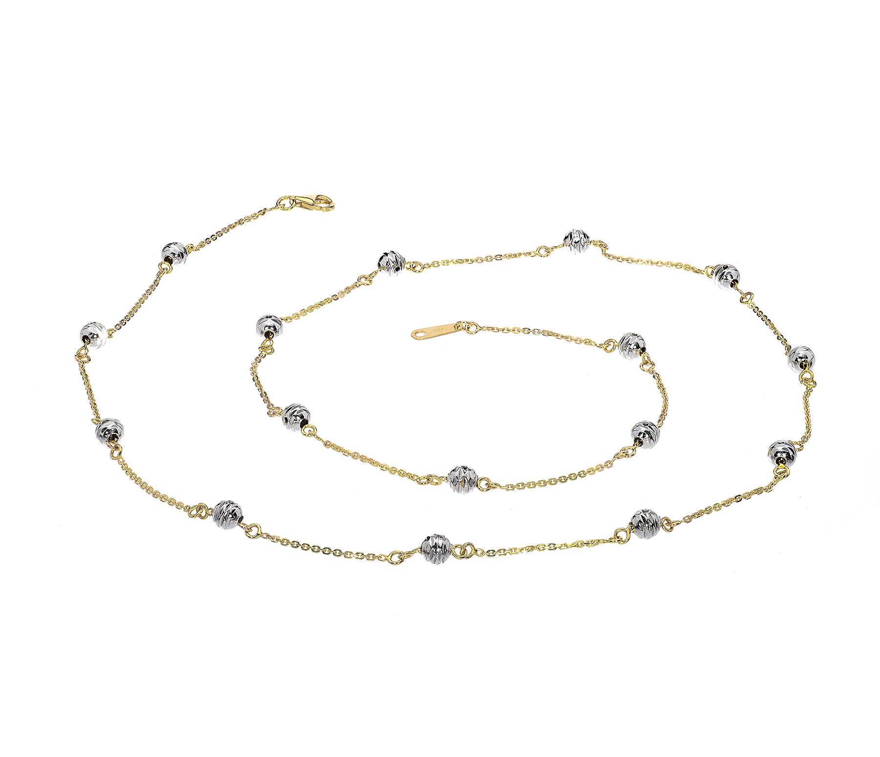 917 Yellow & White Gold Necklace 27-(Z-13)