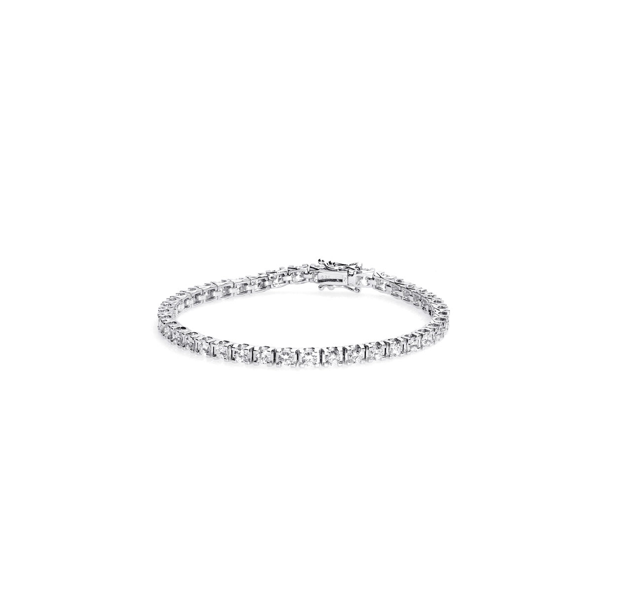 Classic Four-Prong Round Brilliant Diamond Tennis Bracelet D3-020