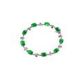 Icy Green Jadeite & Diamond Articulated Tennis Bracelet D4-006