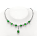 Icy Green Jadeite & Diamond Medallion Necklace D4-008