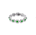 Icy Green Jadeite & Dual-Halo Diamond Statement Bracelet D4-003