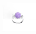 Imperial Lavender Jadeite & Diamond Filigree Ring D3-032
