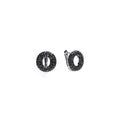 Micro-Pavé Black Diamond Oval Earrings D3-011