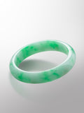 Natural Translucent Apple Green Type A Jadeite Blessing Bangle