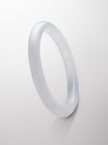 Natural Translucent Icy Lavender Frost Jadeite Bangle
