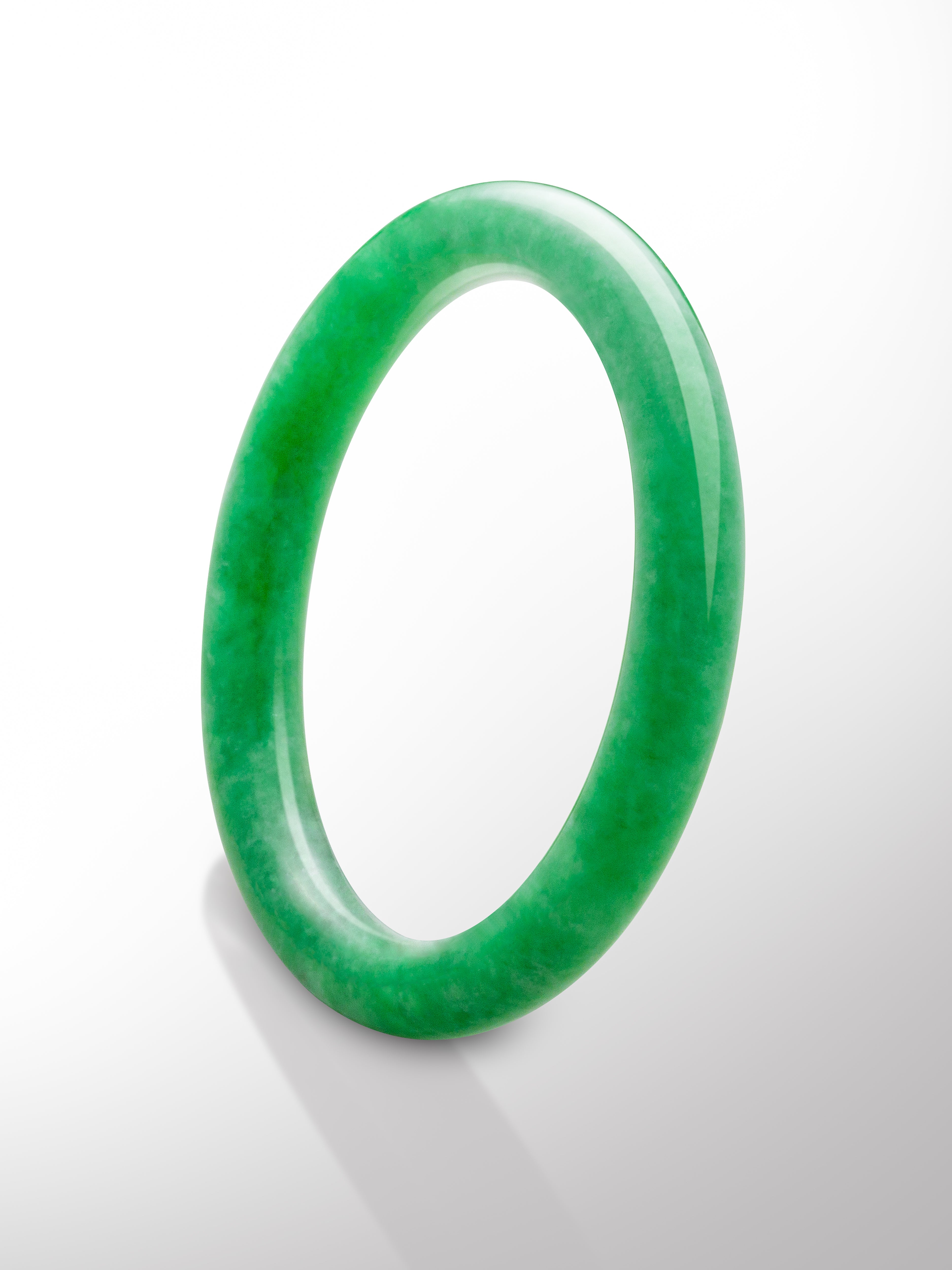 Natural Type A Icy Premium Imperial Green Jadeite Bangle