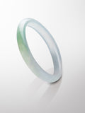 Natural Type A Icy Water Floating Emerald Jadeite Bangle