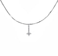 Princess & Round Brilliant Diamond Linear Pendant D3-034