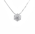 Round Brilliant Diamond Floral Pendant D3-033