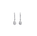 Tapered Micro-Pavé Pear Diamond Drop Earrings D3-015