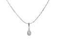 Tapered Micro-Pavé Pear Diamond Drop Pendant D3-039