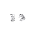 Tri-Band Criss-Cross Diamond Huggie Earrings D3-010