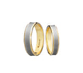917 Yellow-White Gold Wedding Rings Set B12