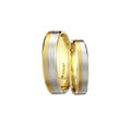917 Yellow-White Gold Wedding Rings Set B14