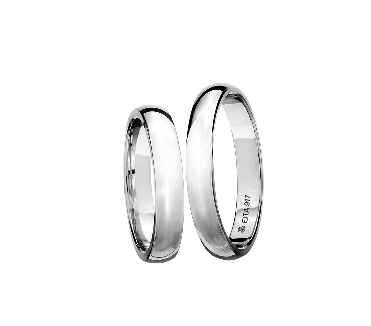 917 White Gold Wedding Rings Set C1-07