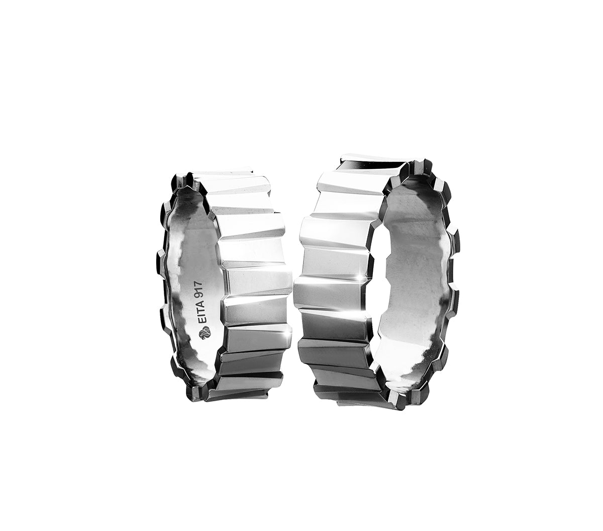 917 White Gold Wedding Rings Set C1-08