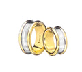 917 Yellow-White Gold Wedding Rings Set E03
