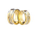 917 Yellow-White Gold Wedding Rings Set E08